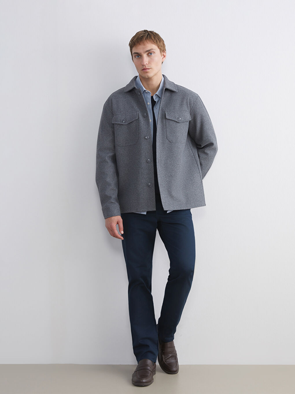 Lacivert Standart Kalıp Erkek Pantolon