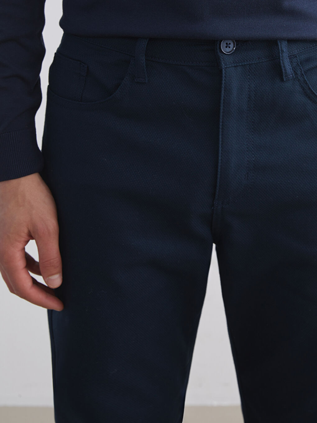 Lacivert Standart Kalıp Erkek Pantolon-2
