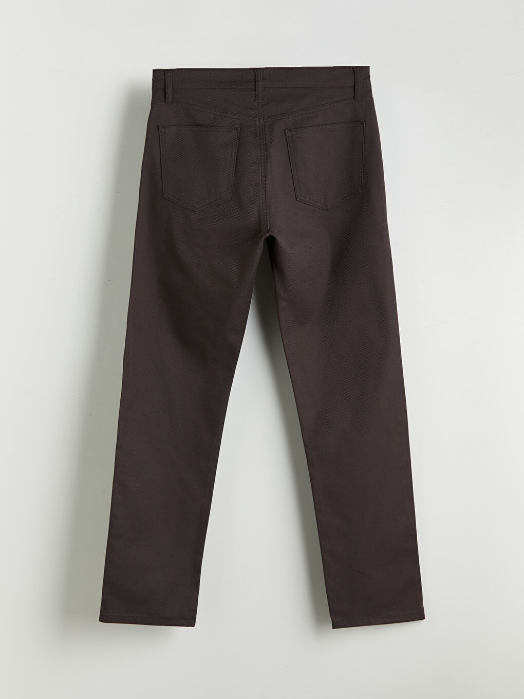 Kahverengi Standart Kalıp Erkek Pantolon-5