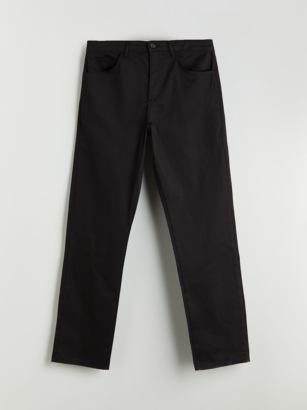 Siyah Standart Kalıp Erkek Pantolon-4