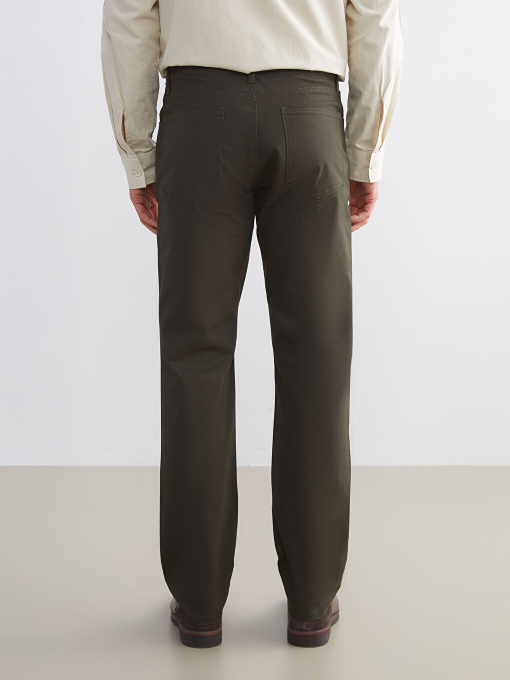 Haki Standart Kalıp Erkek Pantolon-3