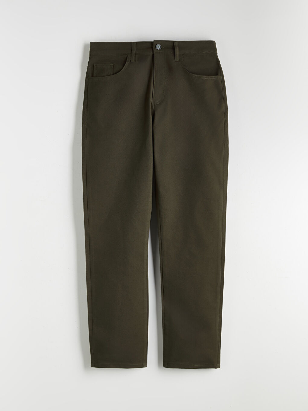 Haki Standart Kalıp Erkek Pantolon-4