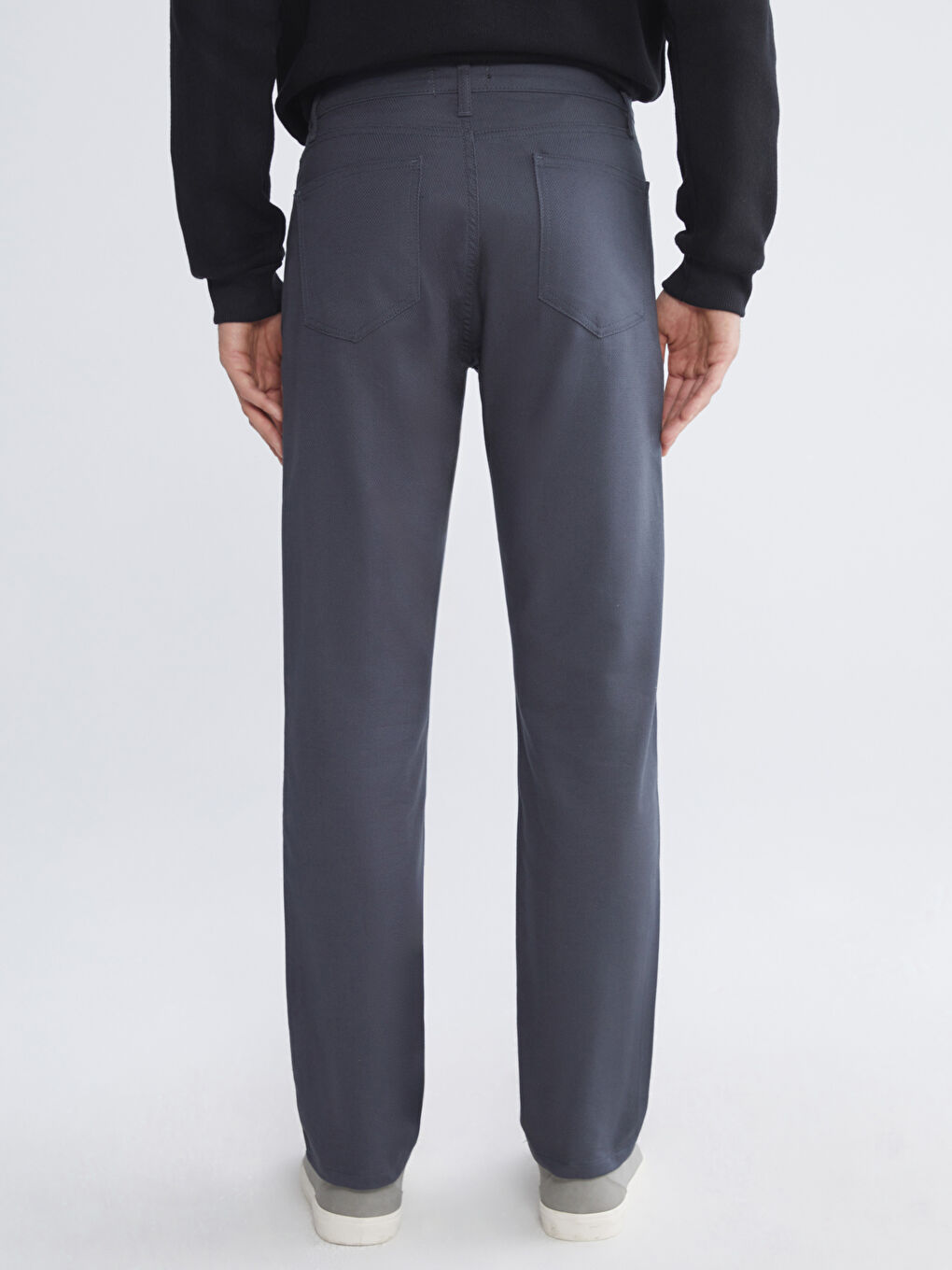 Gri Standart Kalıp Erkek Pantolon-3