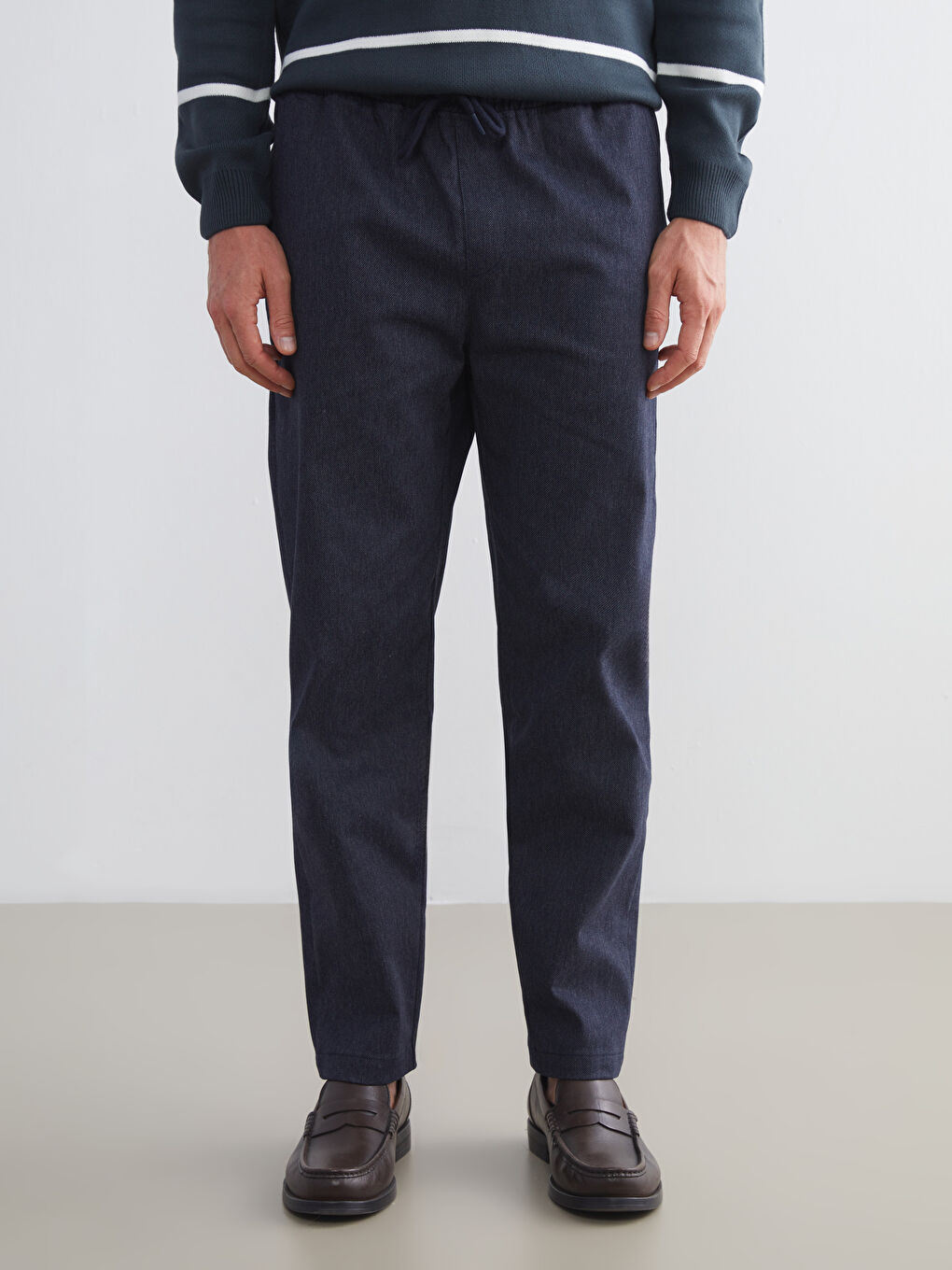 Lacivert Standart Kalıp Erkek Chino Pantolon-1