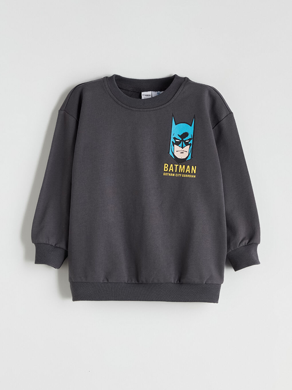 Antrasit Batman Baskılı Erkek Çocuk Sweatshirt-1