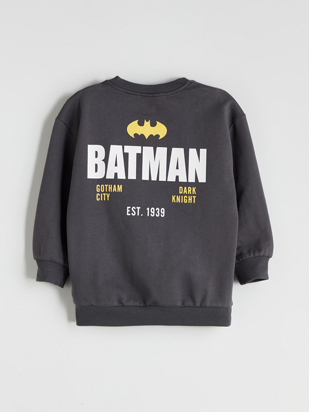Antrasit Batman Baskılı Erkek Çocuk Sweatshirt-2