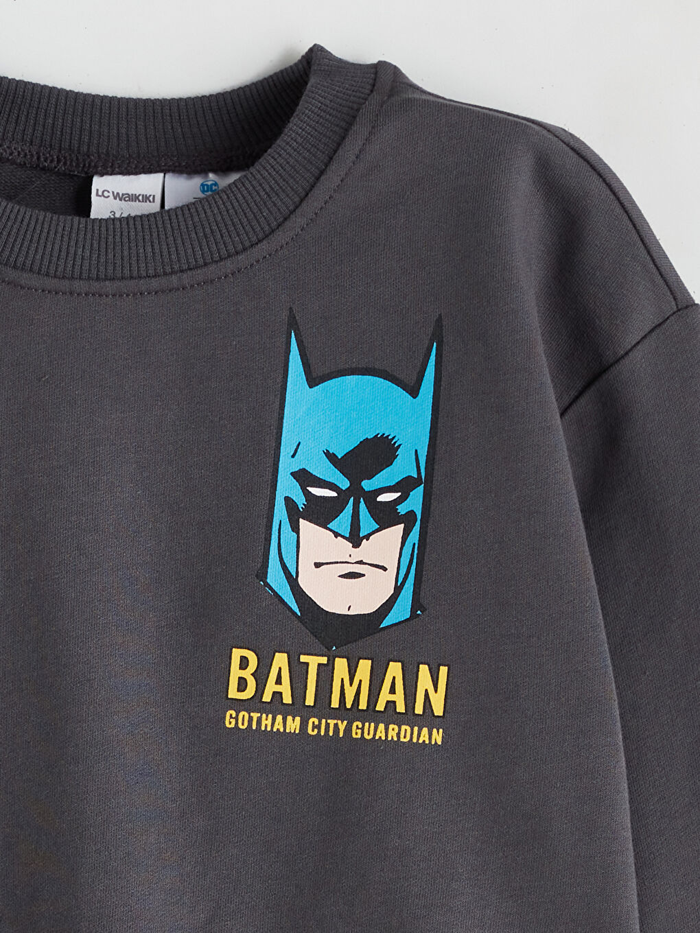 Antrasit Batman Baskılı Erkek Çocuk Sweatshirt-3