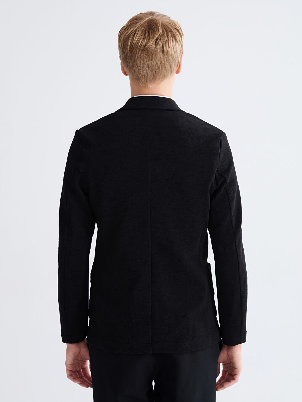 Siyah Dar Kalıp Erkek Blazer Ceket-6