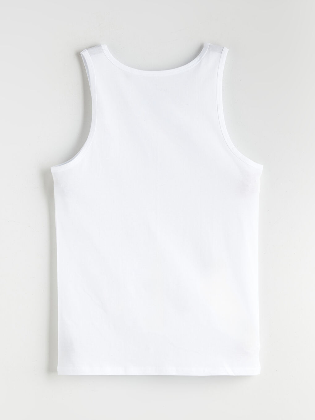 Beyaz U Yaka Penye Erkek Atlet-5