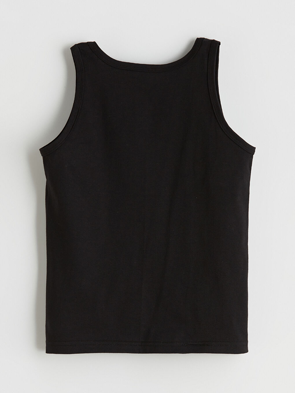 Siyah Bisiklet Yaka Erkek Çocuk Atlet-2