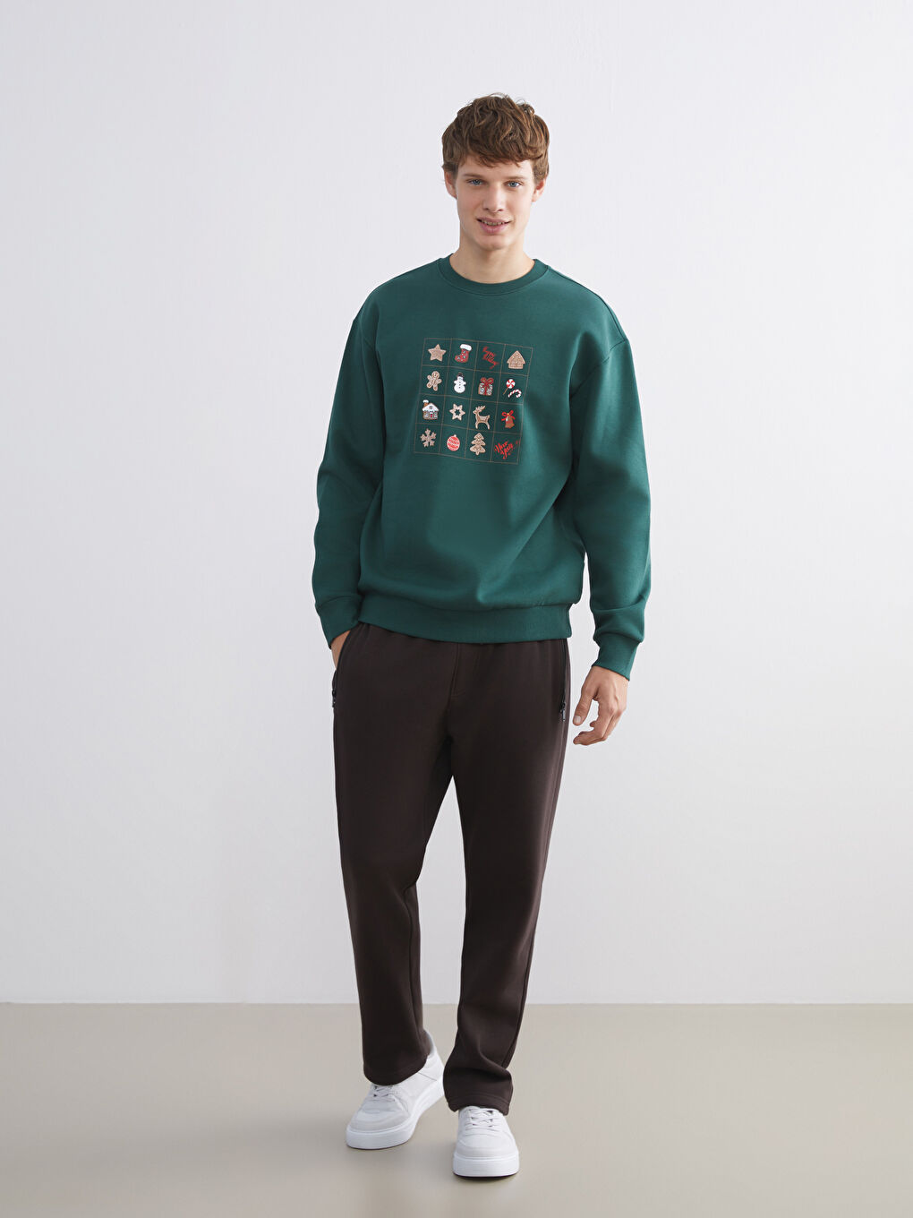 Мужчины Зелёный Свитшот-1