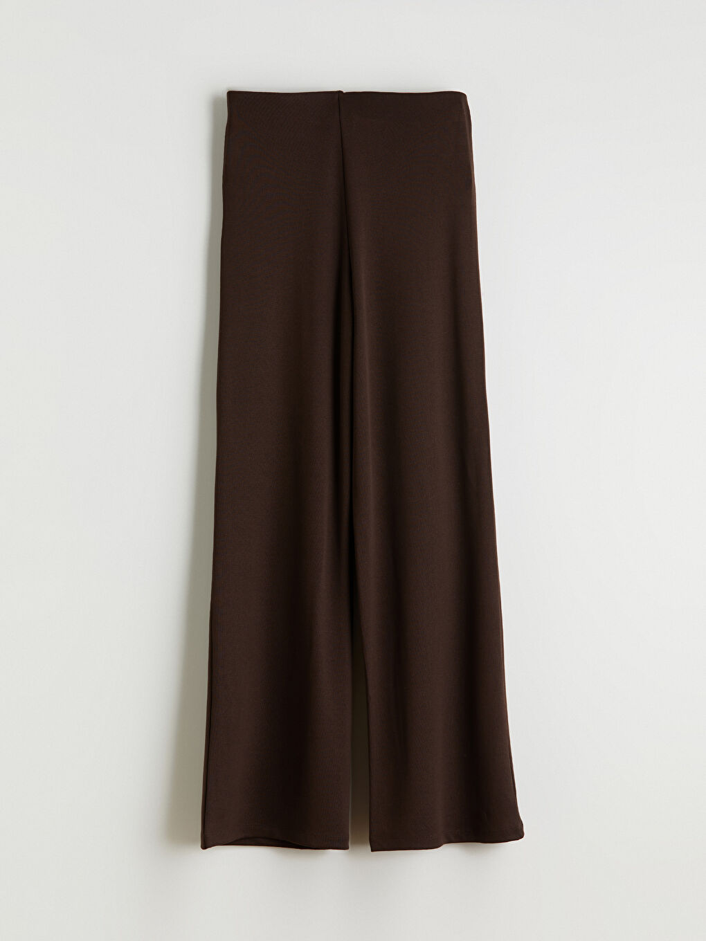 Kahverengi Beli Lastikli Geniş Paça Kadın Eşofman Altı-9