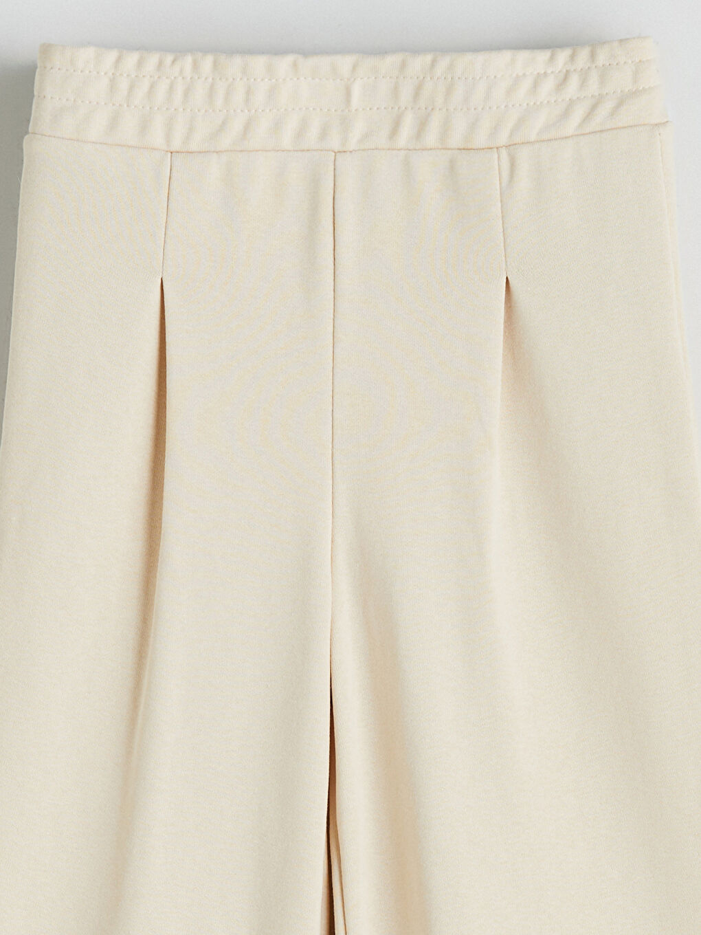 Bej Beli Lastikli Kız Çocuk Eşofman Alt-1