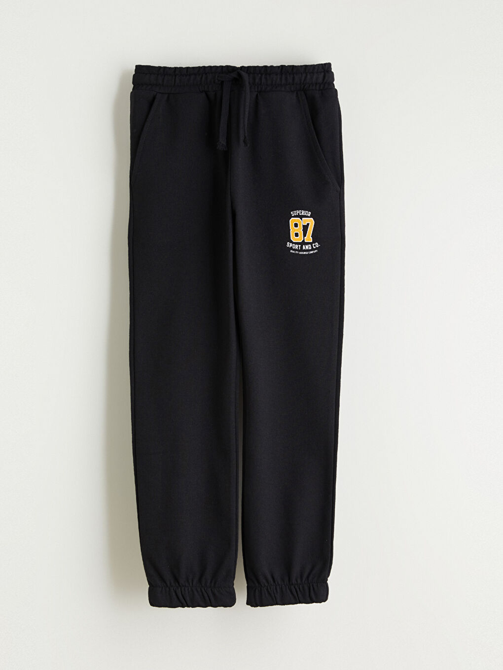 Siyah Beli Lastikli Erkek Çocuk Jogger Eşofman Alt