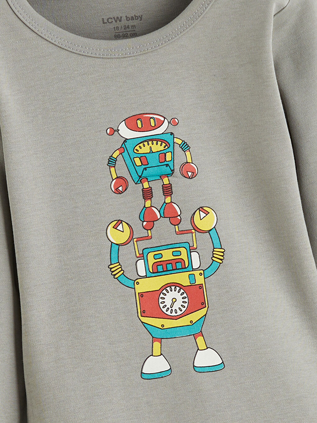 Crew Neck Long Sleeve Baby Boy Snap Snap Body Set of 2-2