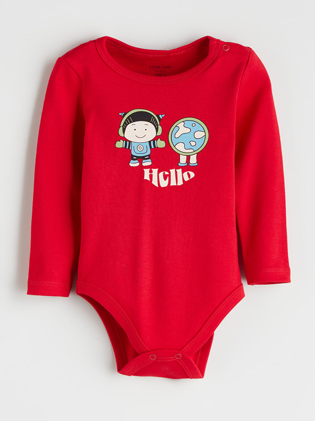Crew Neck Long Sleeve Baby Boy Snap Snap Body Set of 2-1