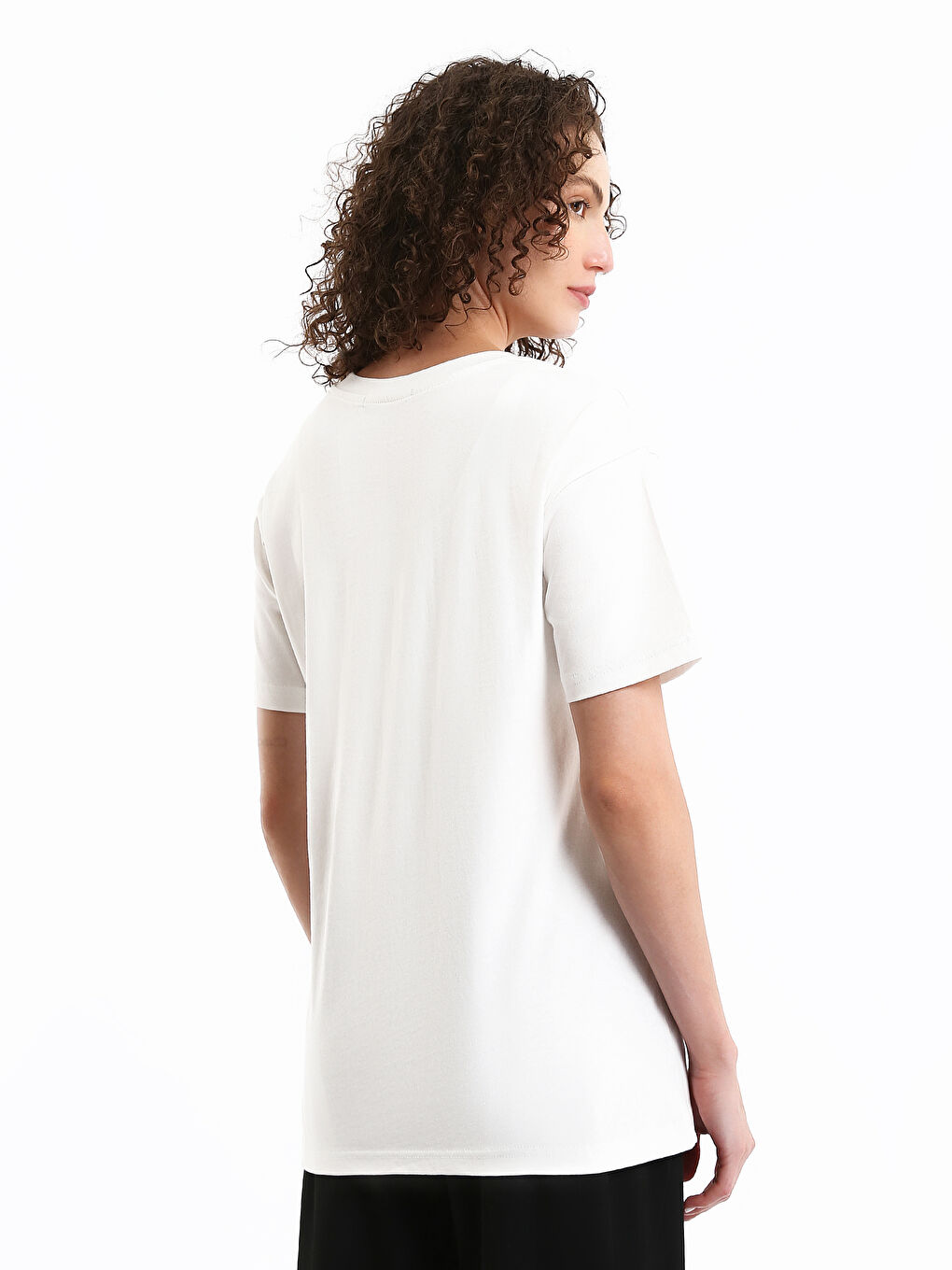 Crew Neck Printed Women's T-Shirt-4