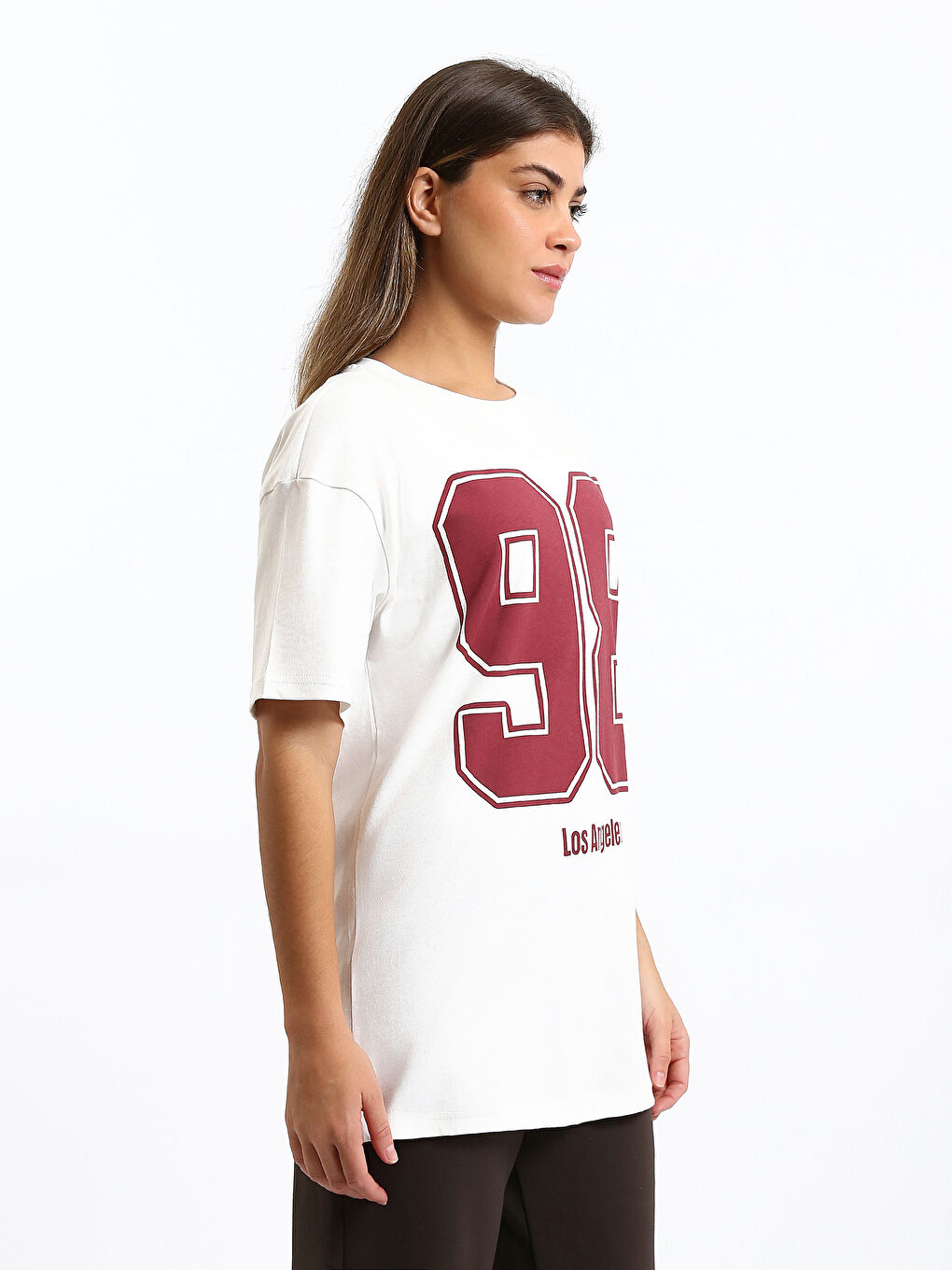 Crew Neck Printed Women's T-Shirt-3