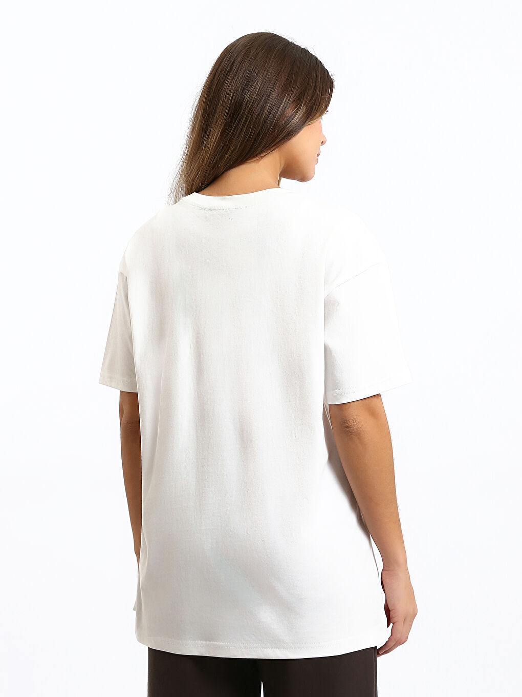 Crew Neck Printed Women's T-Shirt-4