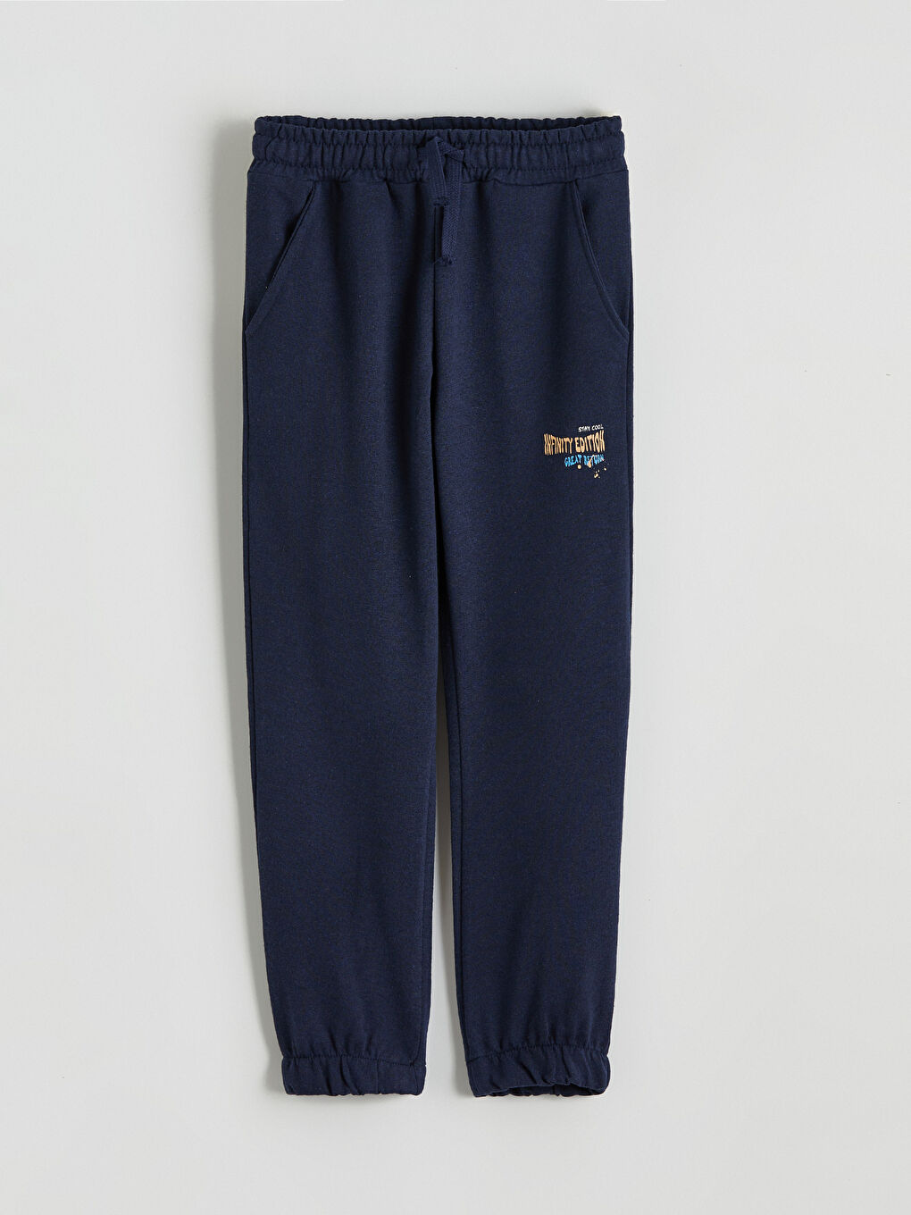 Lacivert Beli Lastikli Erkek Çocuk Jogger Eşofman Alt