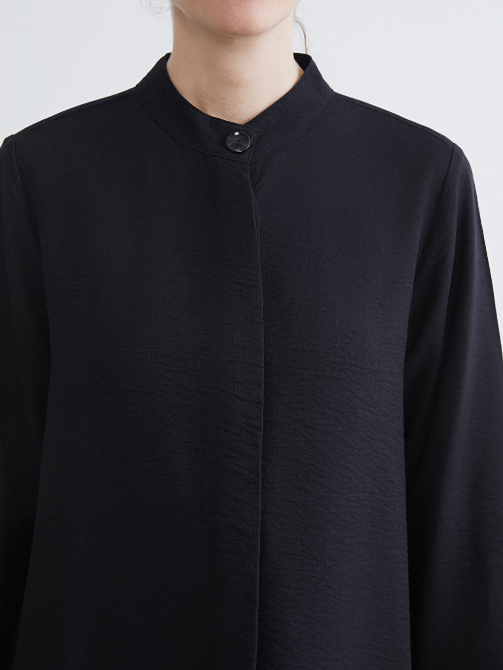 Siyah Hakim Yaka Kadın Gömlek Tunik-2