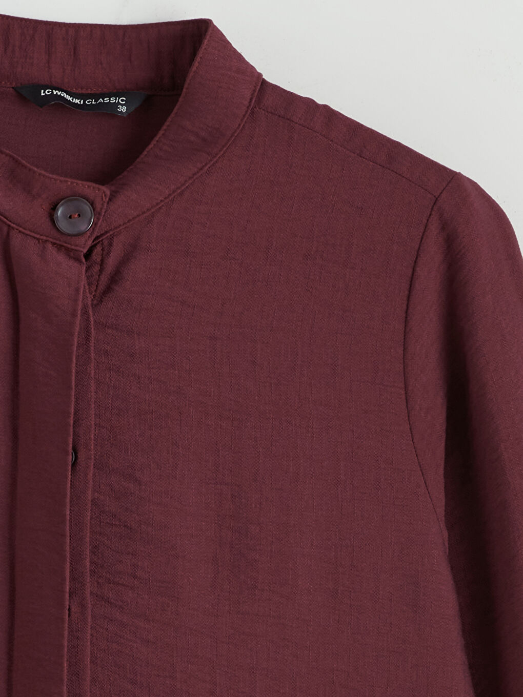 Mürdüm Hakim Yaka Kadın Gömlek Tunik-5