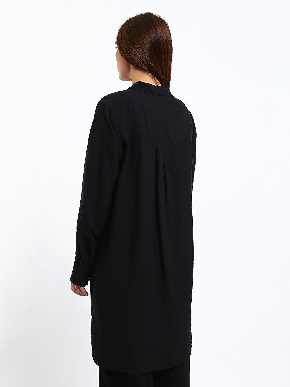 Grandad Collar Women's Shirt Tunic-4