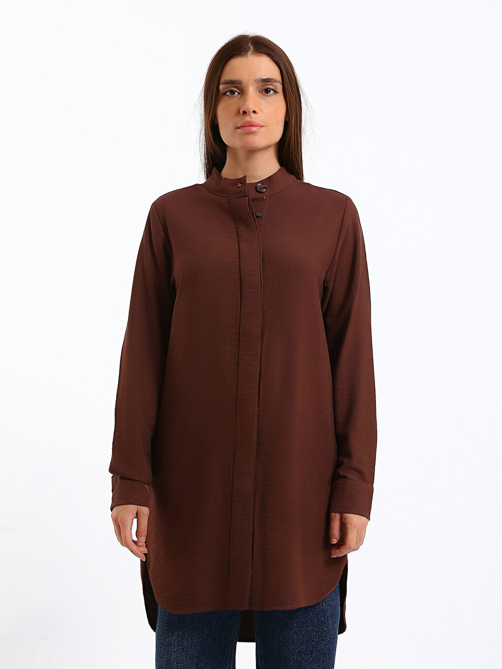 Grandad Collar Women's Shirt Tunic