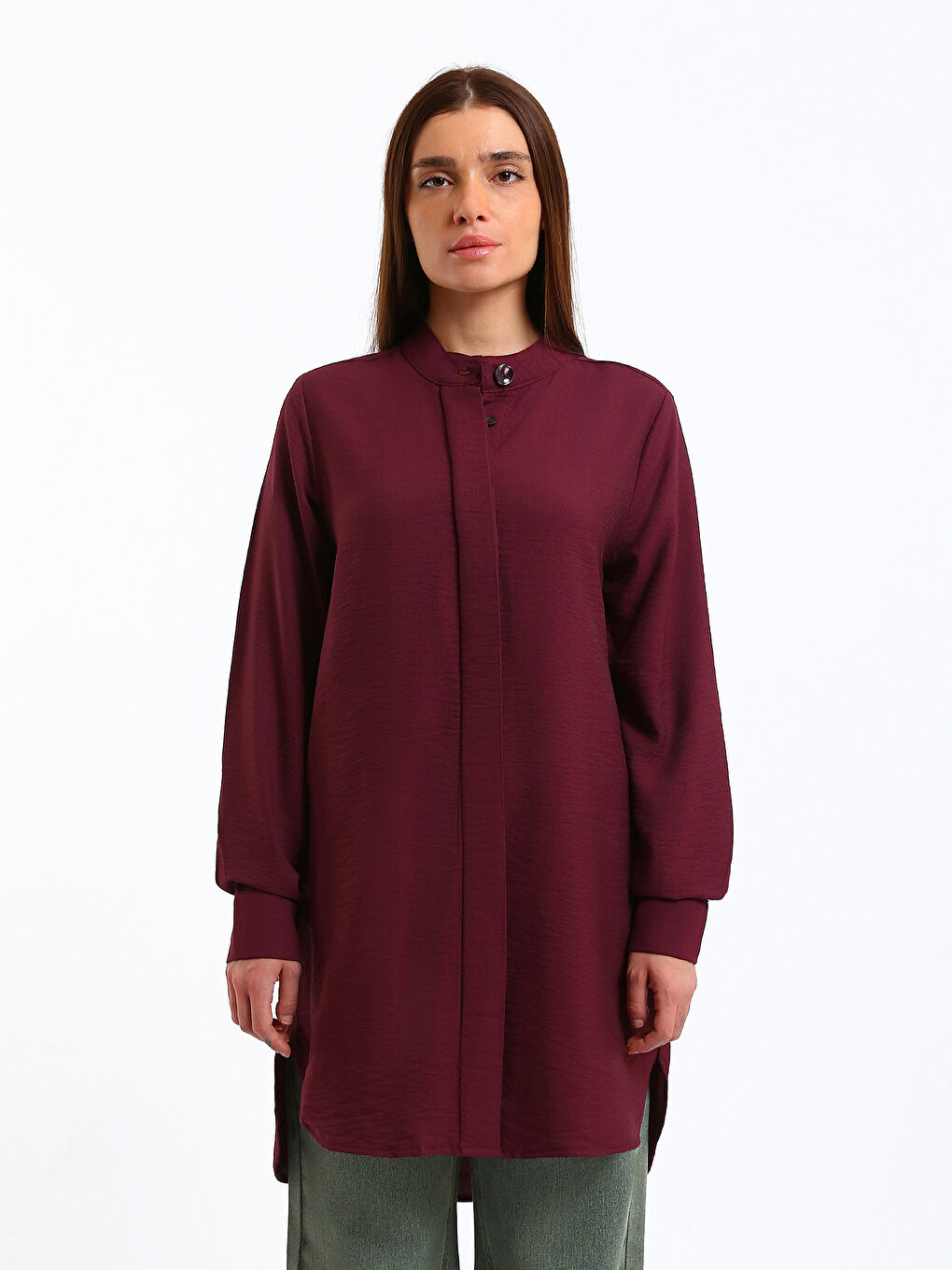 Grandad Collar Women's Shirt Tunic