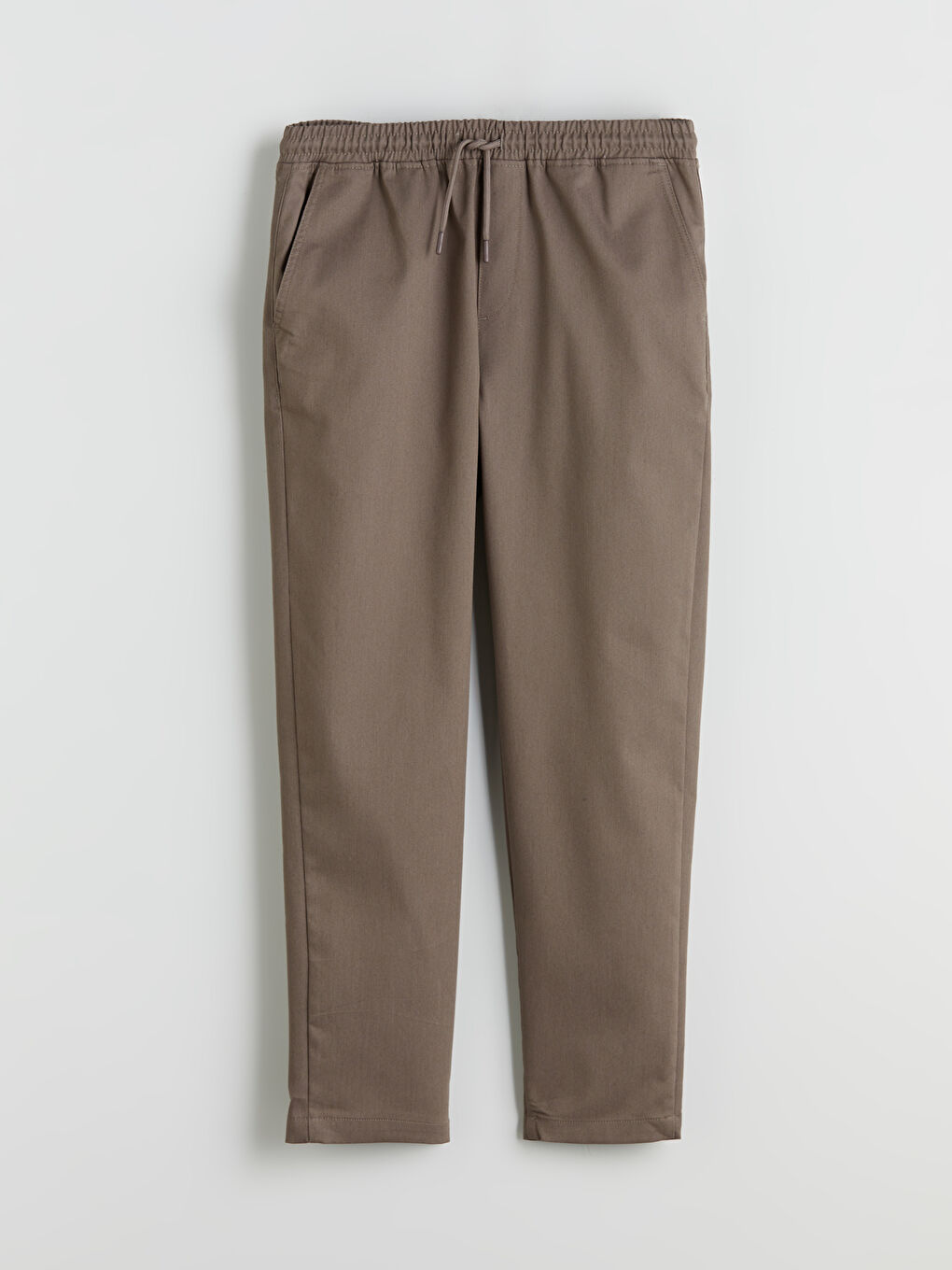 Kahverengi Standart Kalıp Gabardin Erkek Pantolon-4