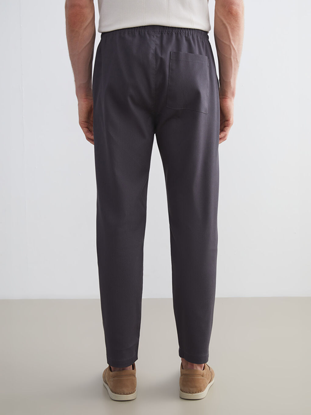 Antrasit Standart Kalıp Gabardin Erkek Pantolon-3