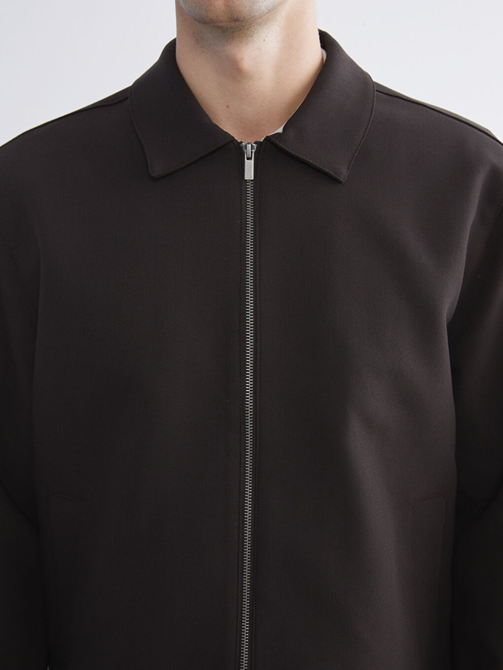 Standard Fit Collared Neck Men's Jacket-4