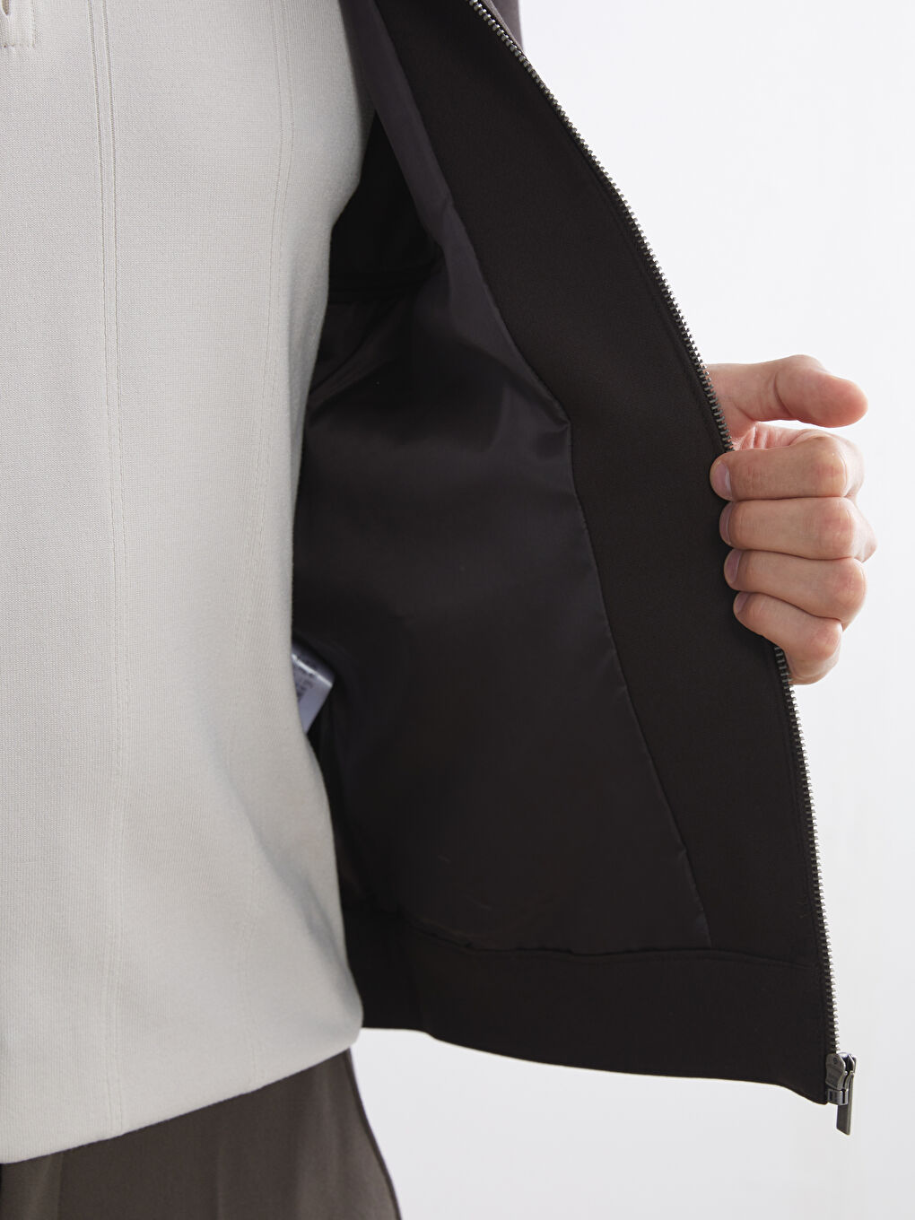 Standard Fit Collared Neck Men's Jacket-5