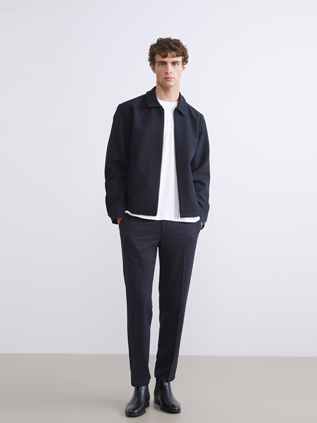 Standard Fit Collared Neck Men's Jacket-1