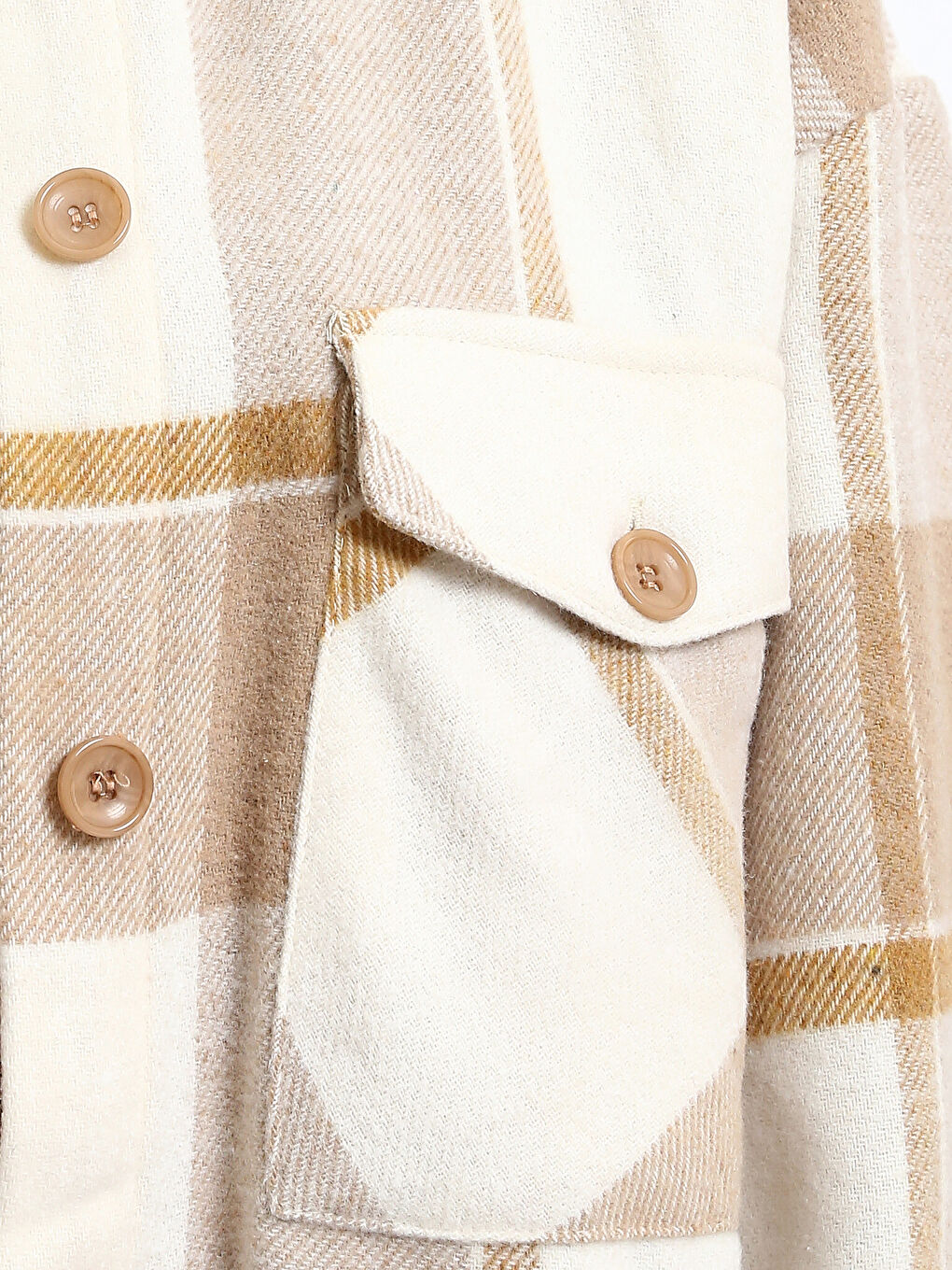 Plaid Oversize Women's Flannel Shirt Jacket-3