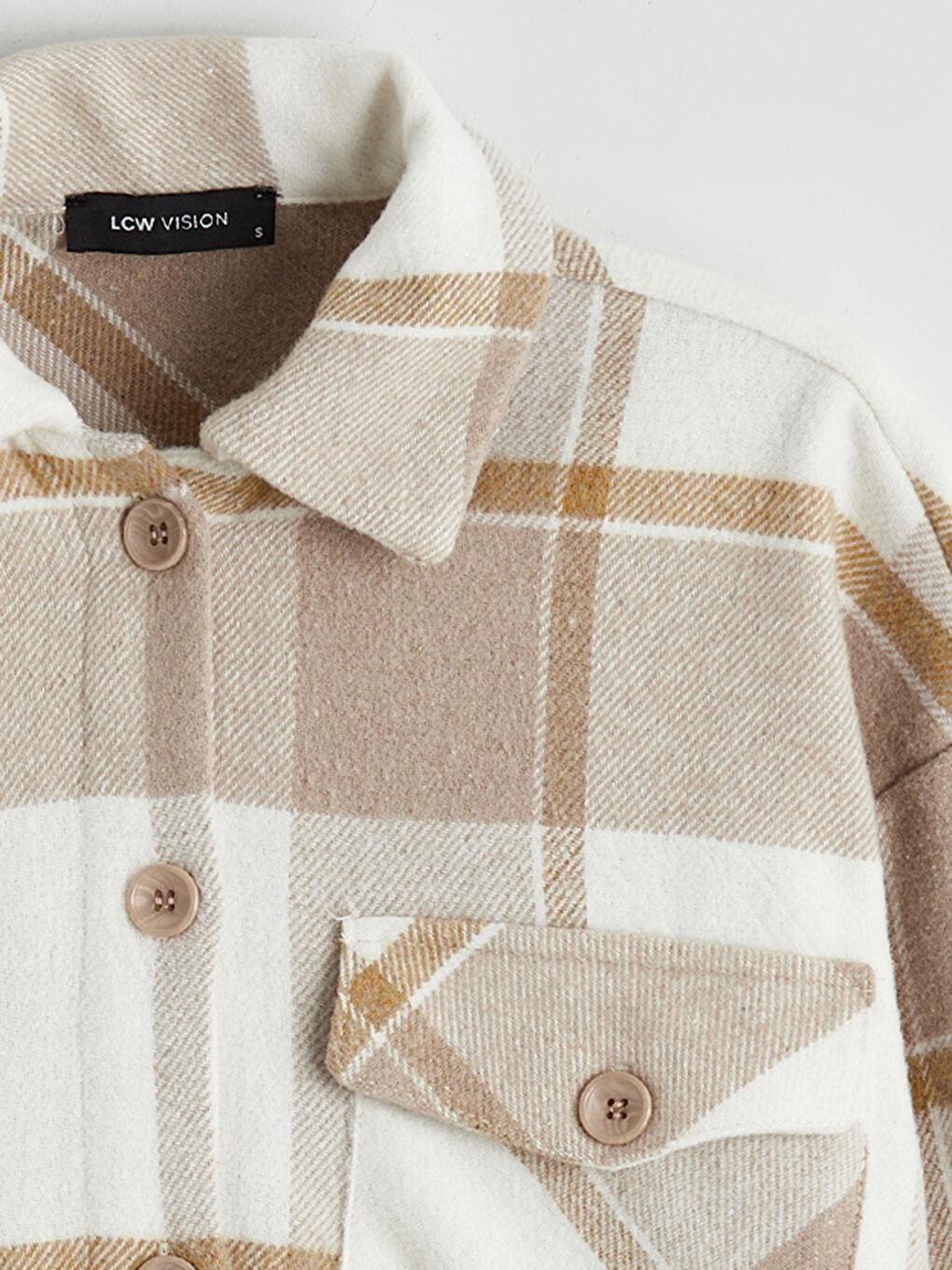 Plaid Oversize Women's Flannel Shirt Jacket-6