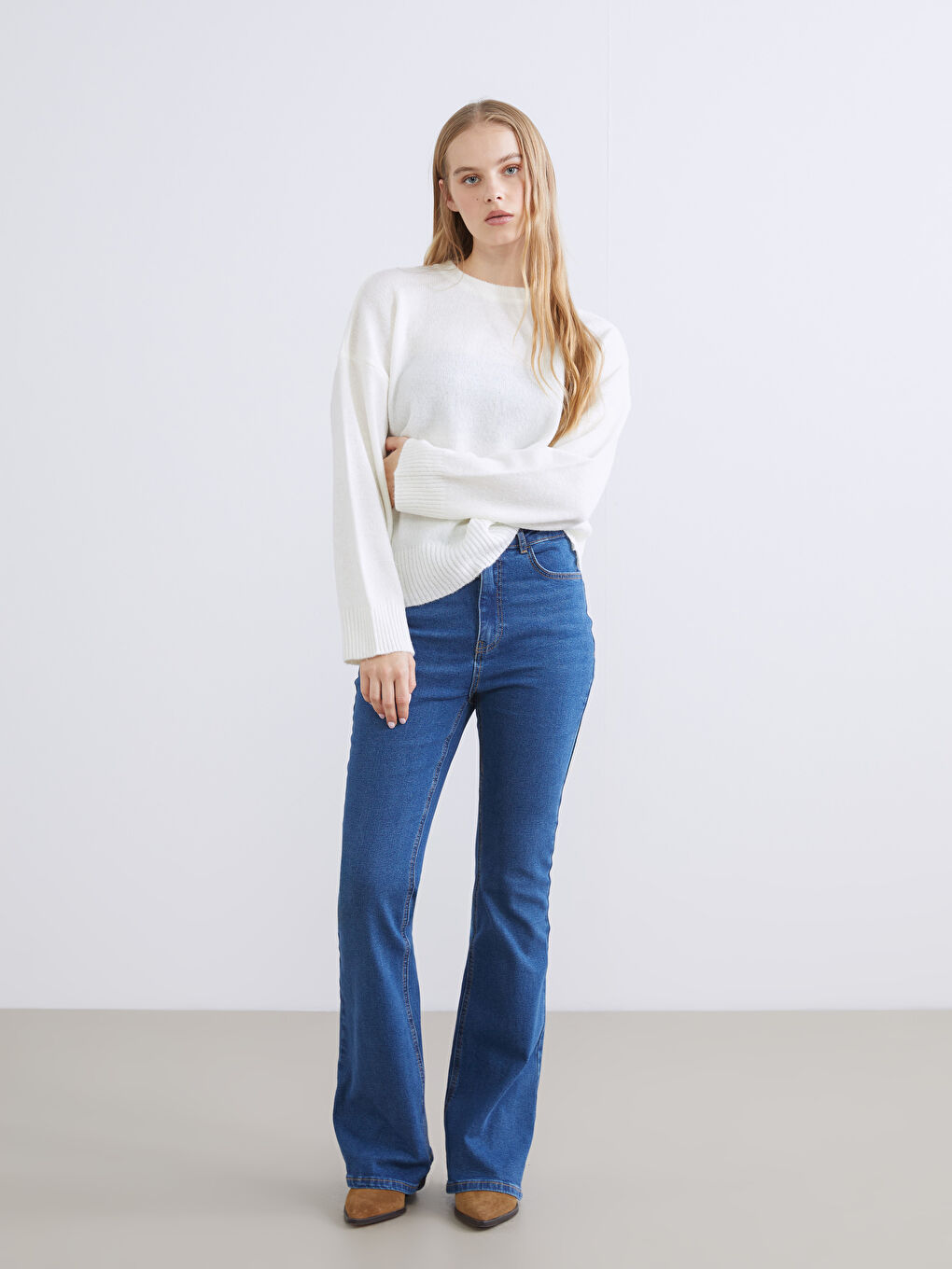 High Waist Mars Flare Women's Jeans-1