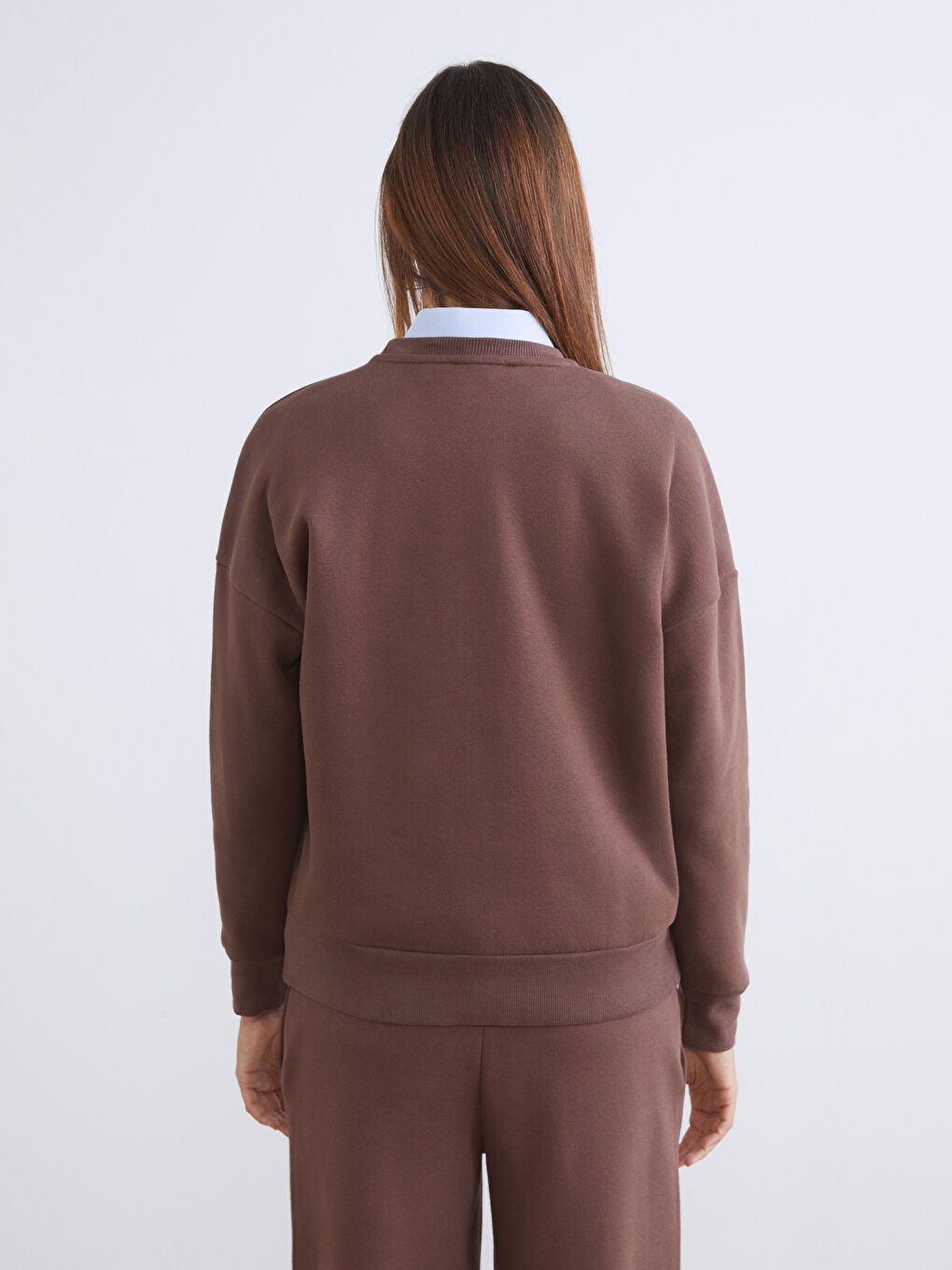 Embroidered Oversize Women's Thick Sweatshirt-3