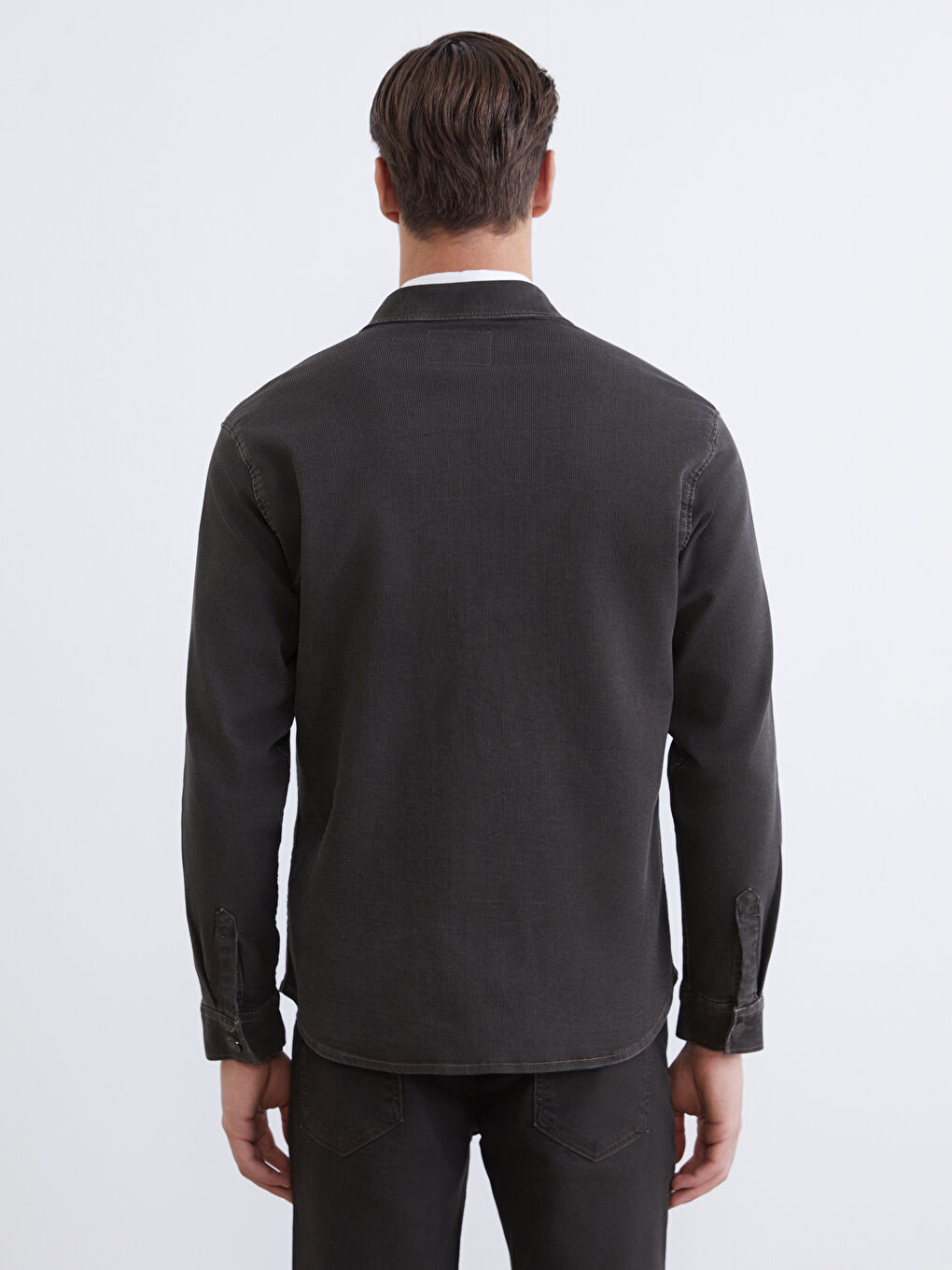 Haki Rahat Kalıp Erkek Jean Ceket-6