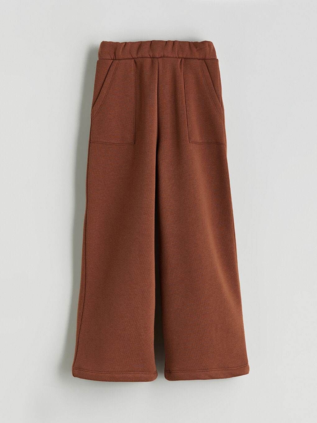 Kahverengi Bisiklet Yaka Kız Çocuk Eşofman Takım-4