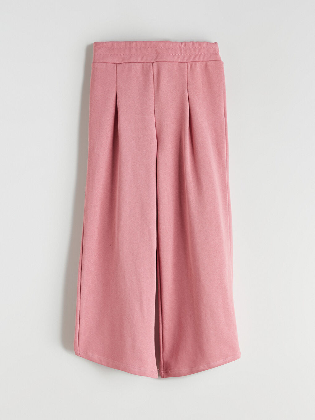 Pembe Beli Lastikli Pileli Kız Çocuk Eşofman Altı