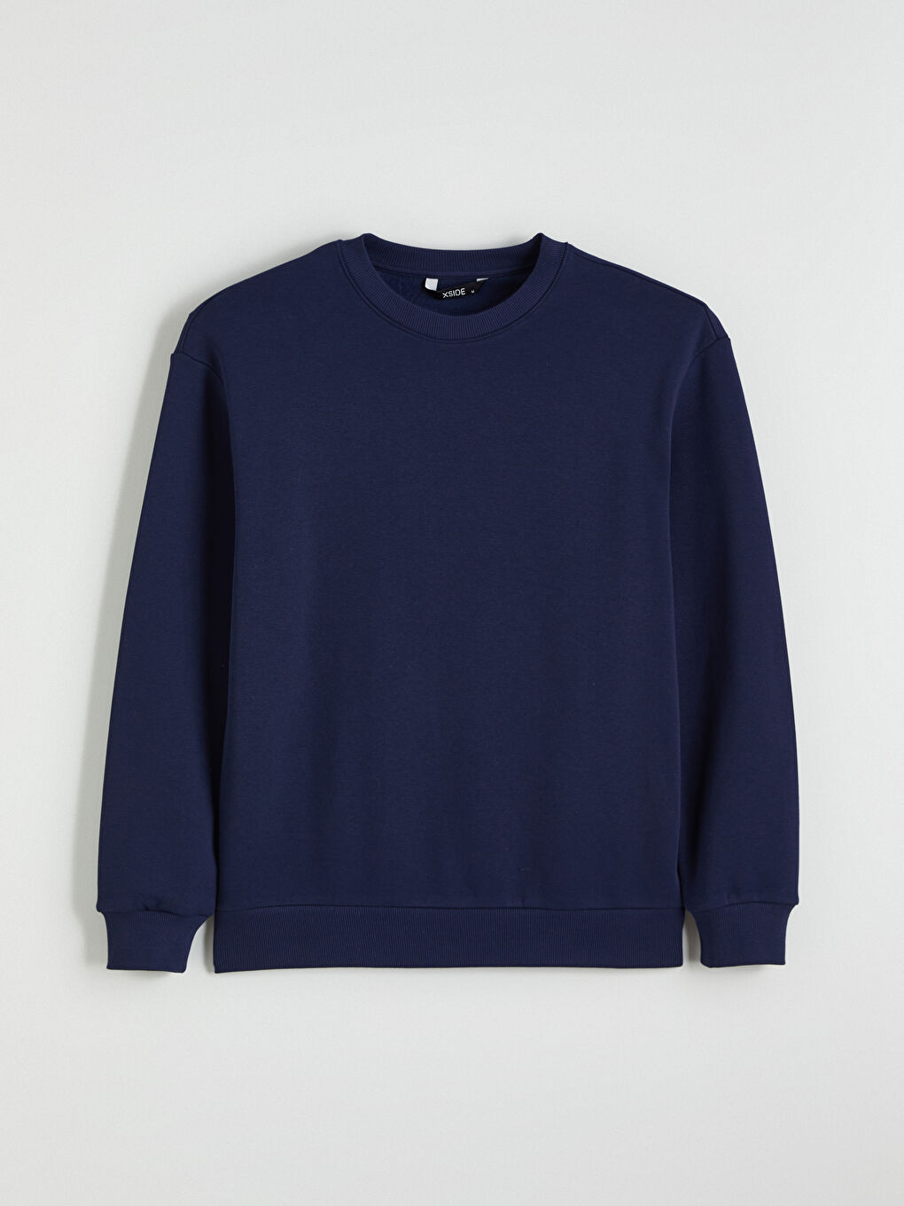 Lacivert Bisiklet Yaka Erkek Sweatshirt-4