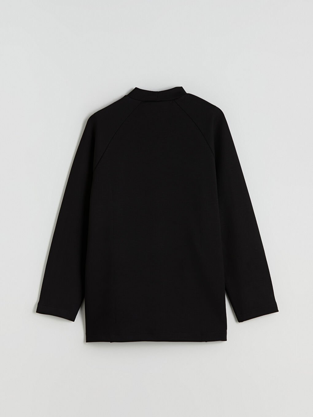 Siyah Dik Yaka Oversize Kadın Sweatshirt Tunik-7