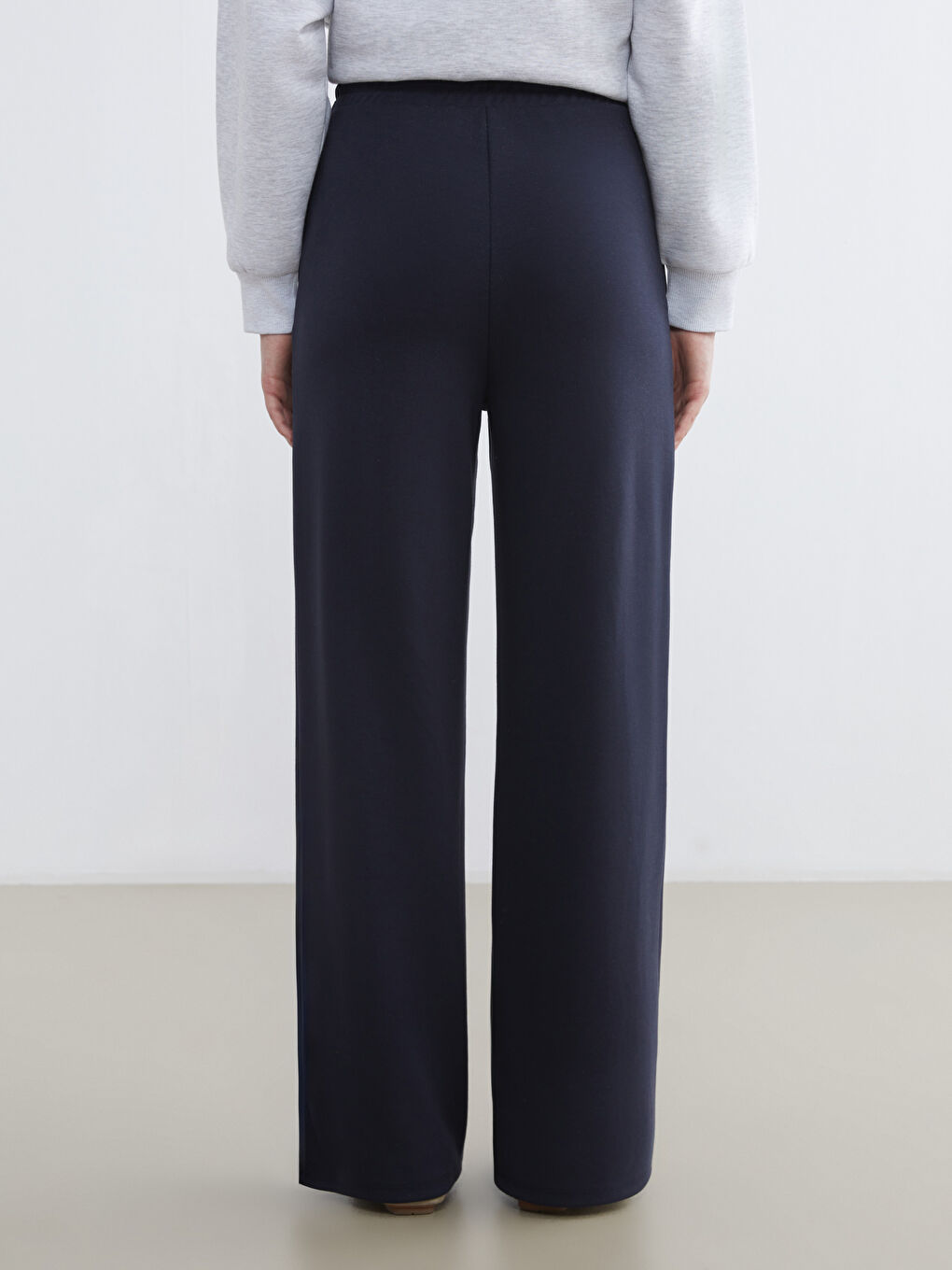 Lacivert Beli Lastikli Kadın Eşofman Altı-3