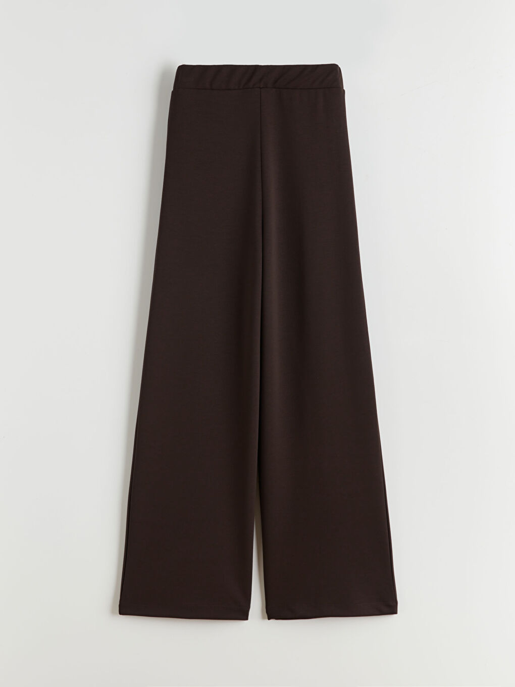 Kahverengi Beli Lastikli Geniş Paça Kadın Eşofman Altı-5