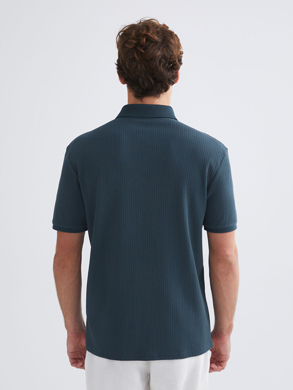 Yeşil Polo Yaka Erkek Tişört-3