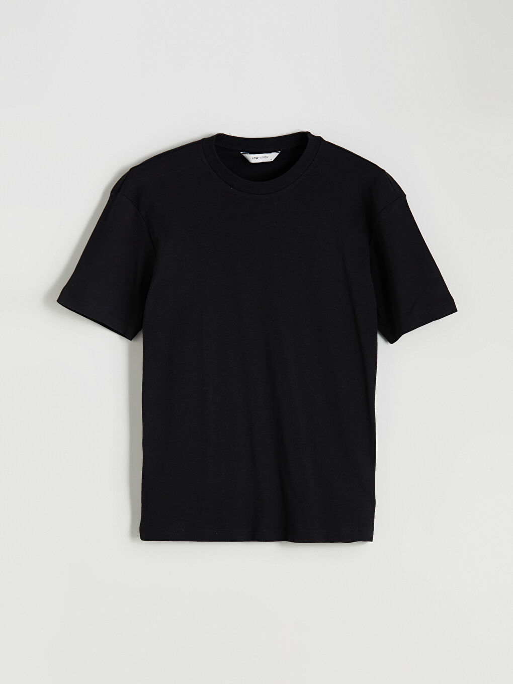 Siyah Bisiklet Yaka Erkek Tişört-4