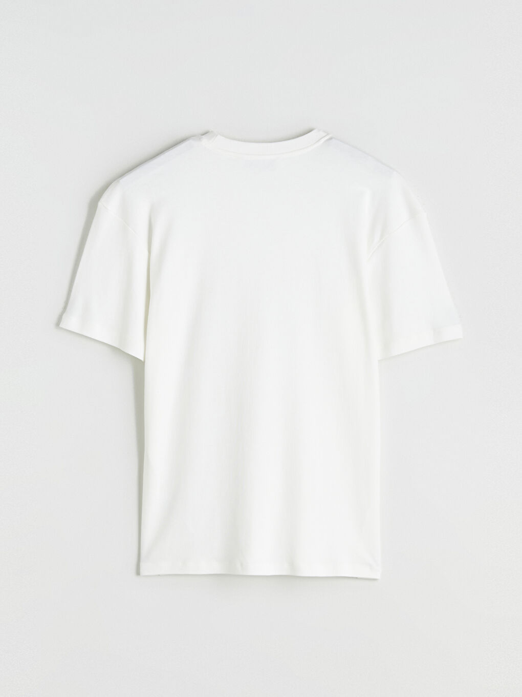 Ekru Bisiklet Yaka Erkek Tişört-5