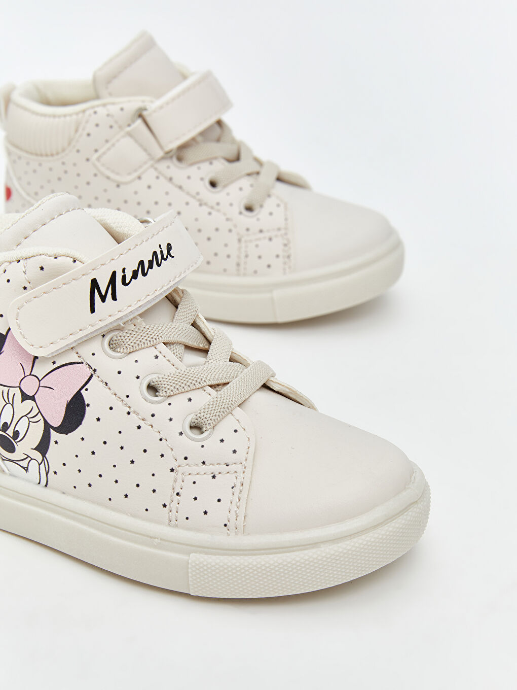 Ekru Minnie Mouse Baskılı Kız Bebek Spor Ayakkabı-2