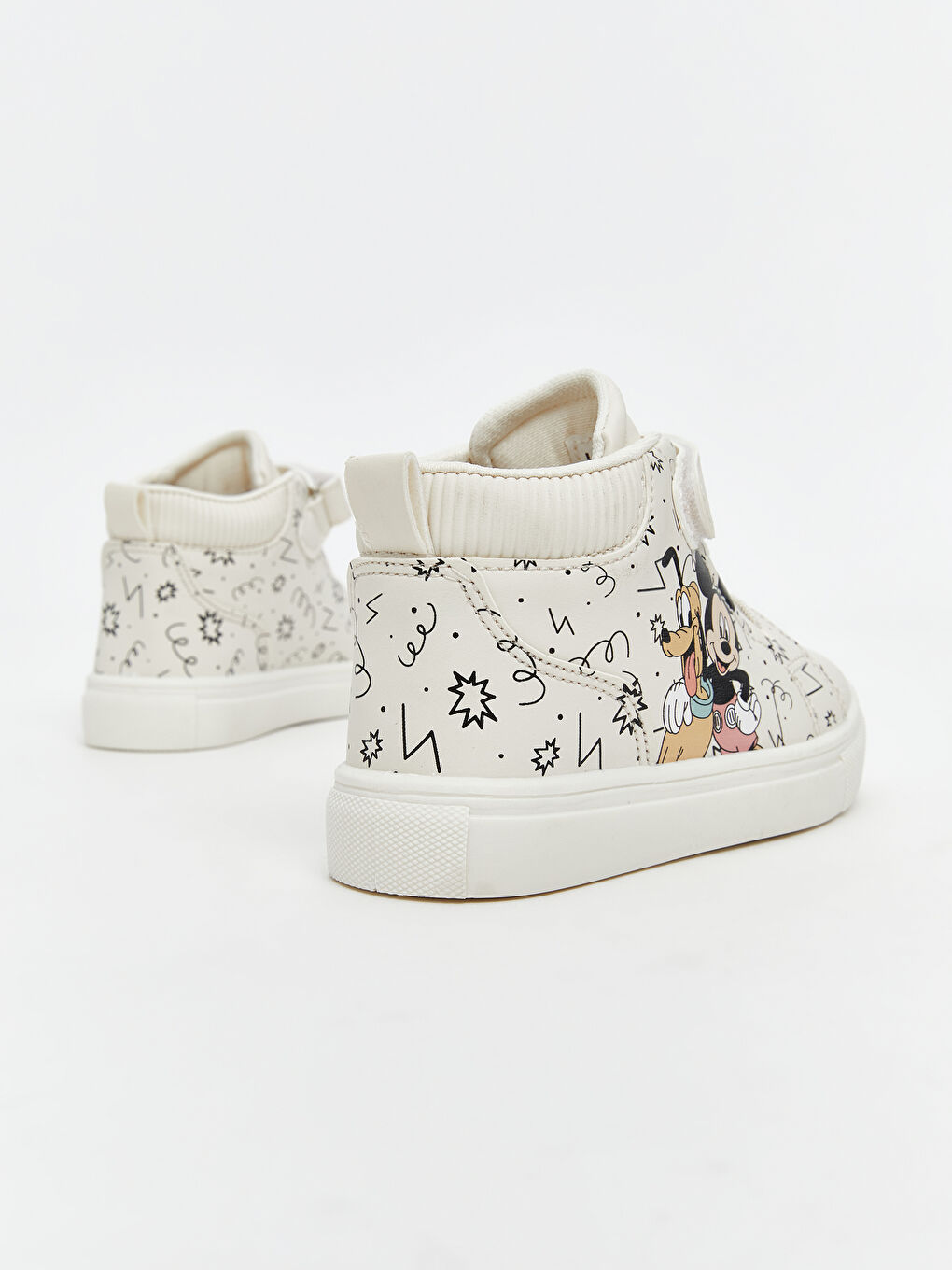 Ekru Mickey Mouse Baskılı Erkek Bebek Spor Ayakkabı-4